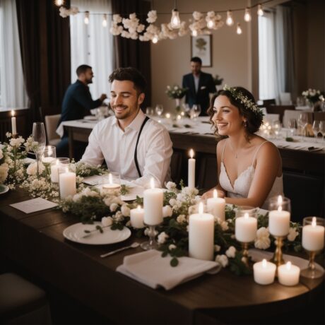 couple à la table des mariés